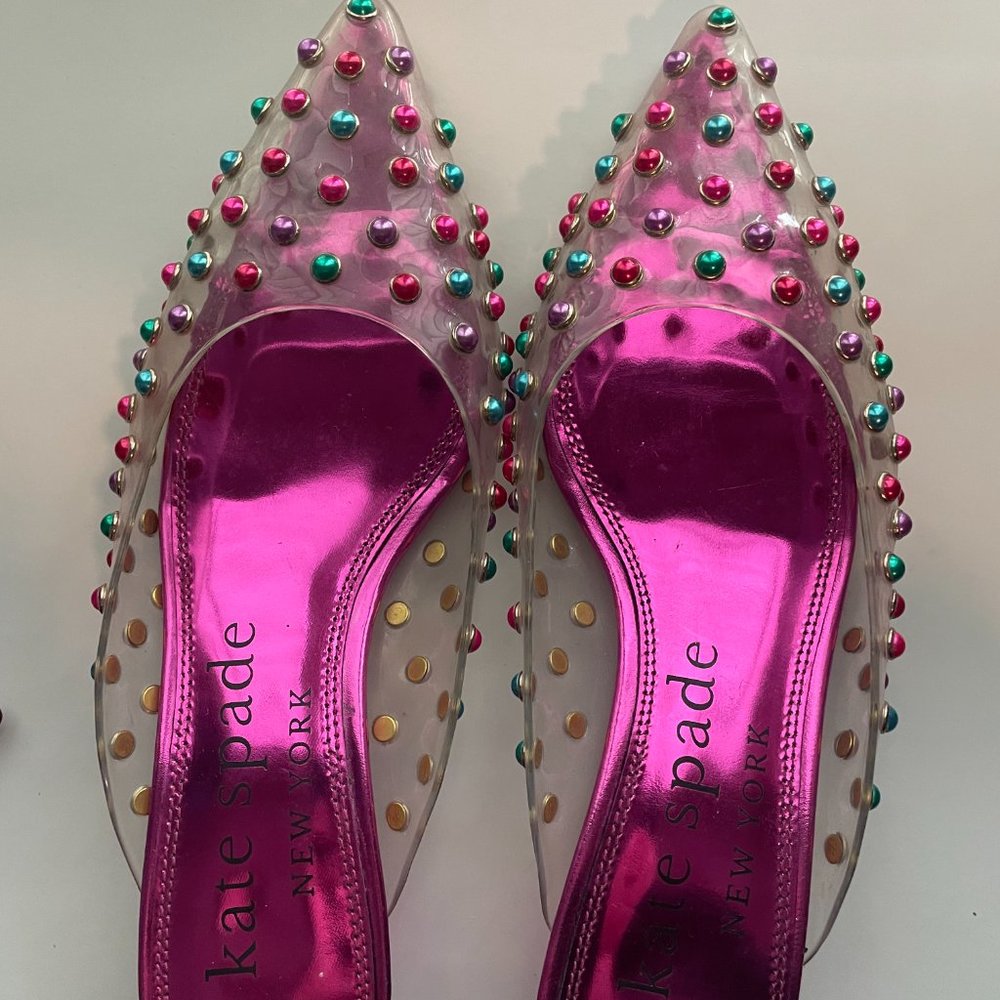 Kate Spade clear flats